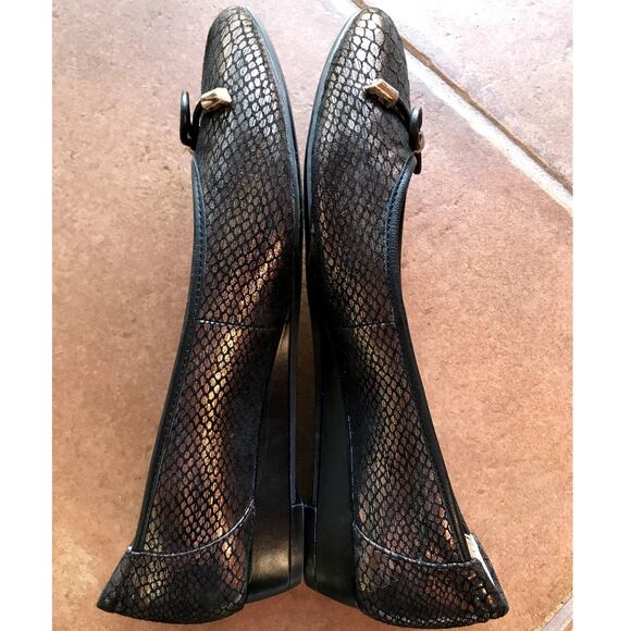 Naturalizer Metallic Snakeskin Print Low Heel Pumps-Ballet Slippers size 9 - Picture 4 of 13